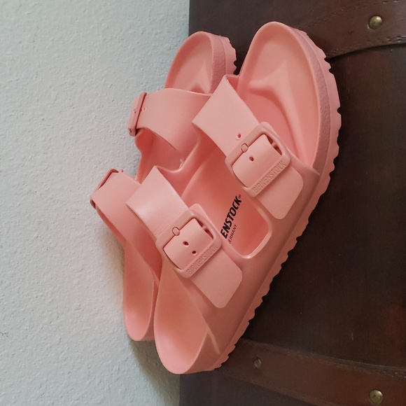 Birkenstock Arizona EVA Sandals in Coral Peach Size 9 (40) Narrow - Picture 1 of 9